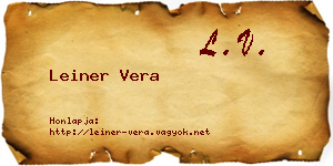 Leiner Vera névjegykártya